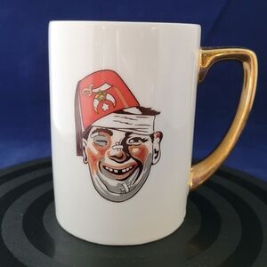 Rare Vintage/ Antique Audre Bone China Masonic Shriner Clown All Occasion